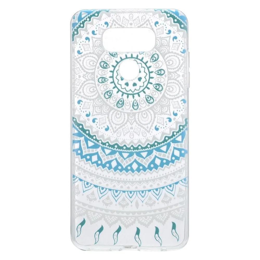 König Design LG G5 Hülle Case Handy Cover Schutz Tasche Schutzhülle Henna Bumper Etuis Blau