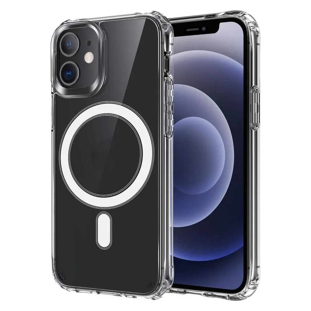 König Design MagSafe Hülle Handy Schutz für iPhone 14 13 12 11 Pro Max Magnet Case Cover Etui (Apple iPhone 12 mini)