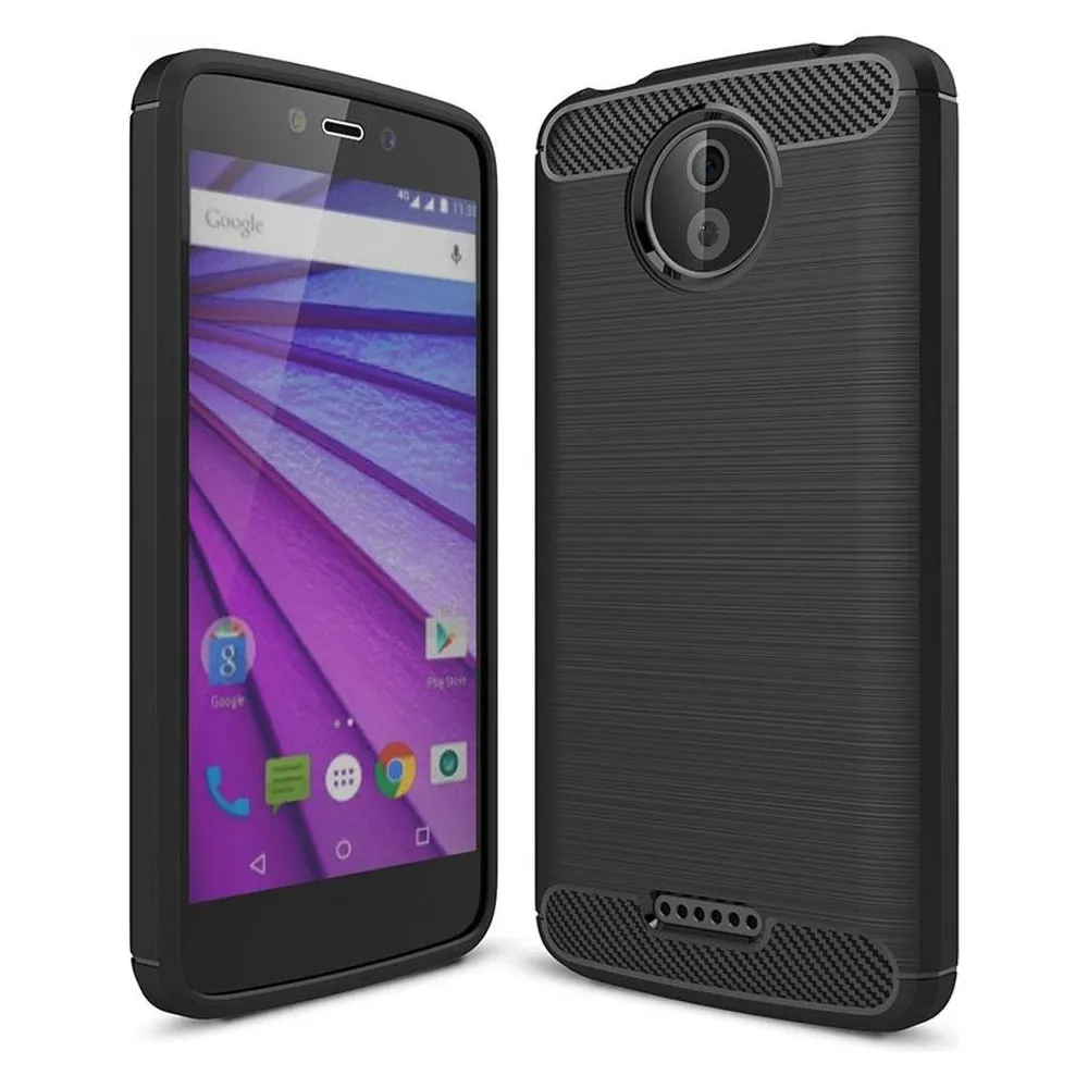 König Design Motorola Moto C Hülle Case Handy Cover Schutz Tasche Schutzhülle Bumper Schwarz