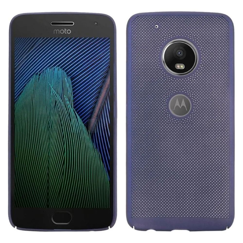 König Design Motorola Moto G4 Hülle Case Handy Cover Schutz Tasche Schutzhülle Bumper Blau