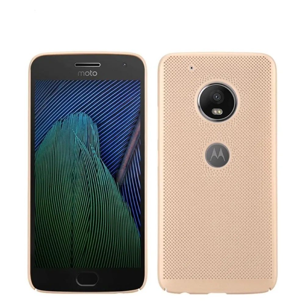 König Design Motorola Moto G5 Hard Case Handyhülle Schutzhülle Cover Bumper Schale Gold Matt
