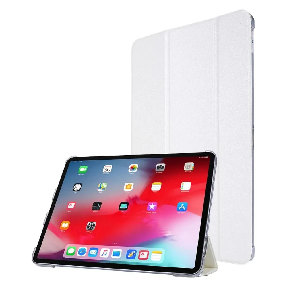 König Design Schutz Tablet Hülle für Apple iPad Pro 12.9 (2020) Case Cover Tasche Etuis Weiss
