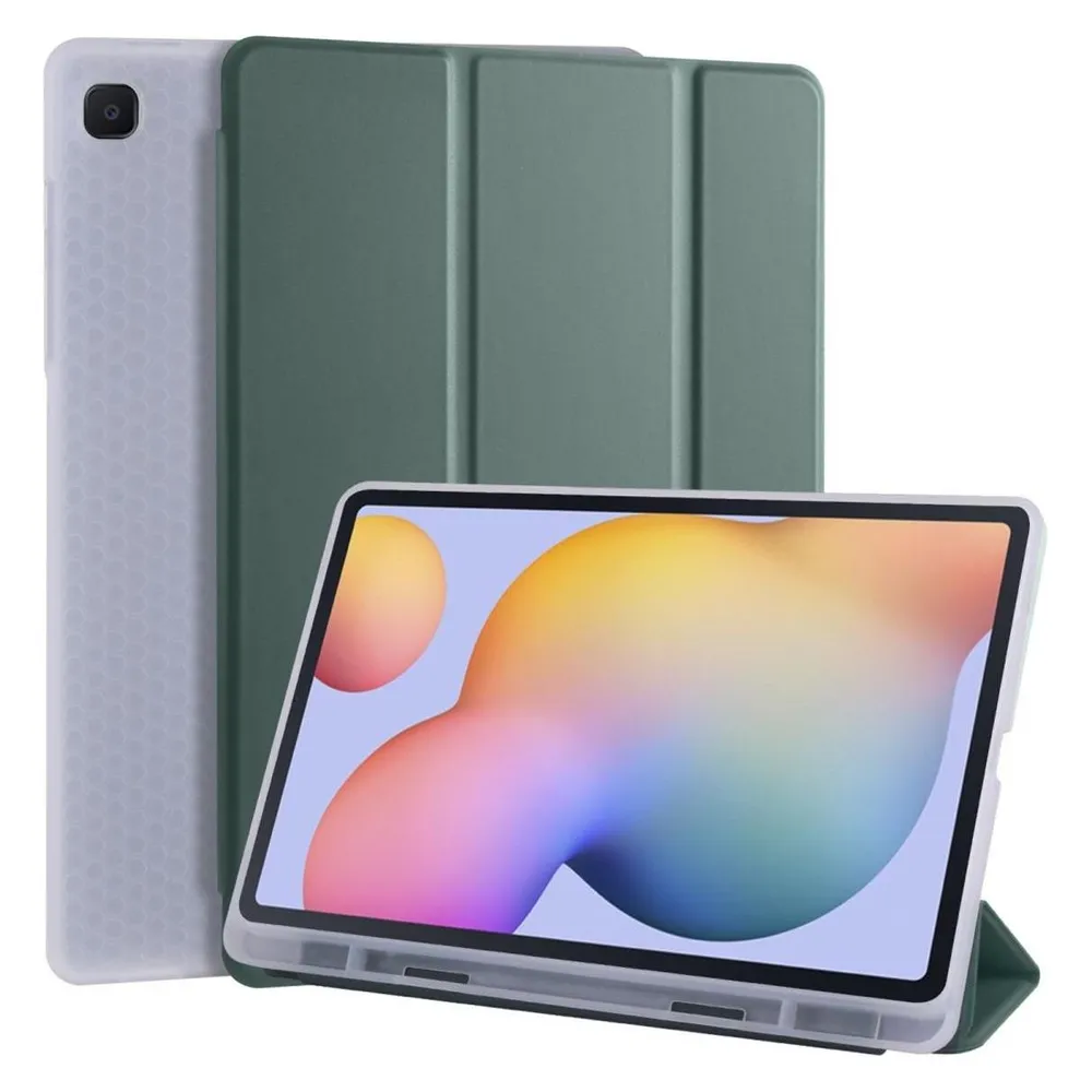 König Design Schutz Tablet Hülle für Samsung Galaxy Tab S6 Lite Case Cover Tasche Etuis Grün
