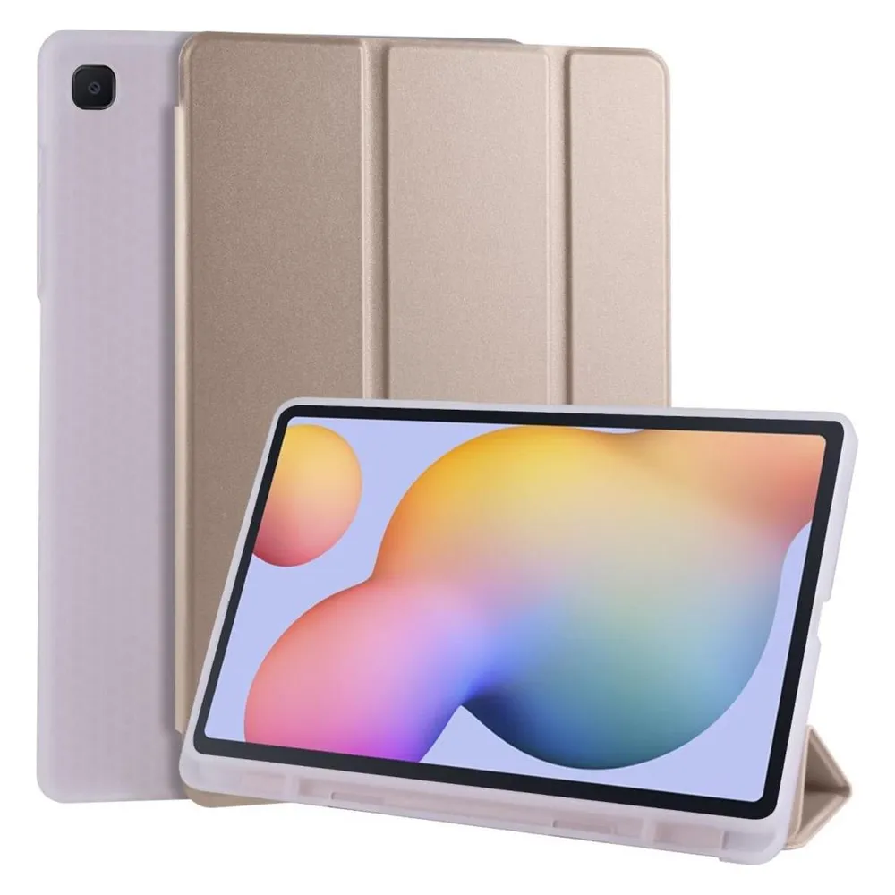 König Design Schutz Tablet Hülle für Samsung Galaxy Tab S6 Lite Case Cover Tasche Etuis Gold