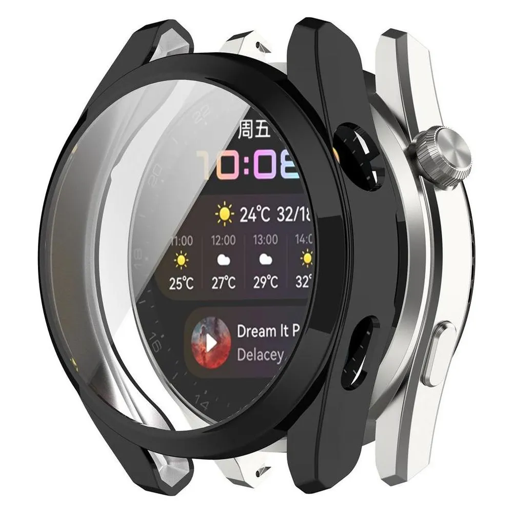König Design Schutz Tasche Hülle für Huawei Watch3 Pro Case Cover Bumper Etuis Schale Tasche