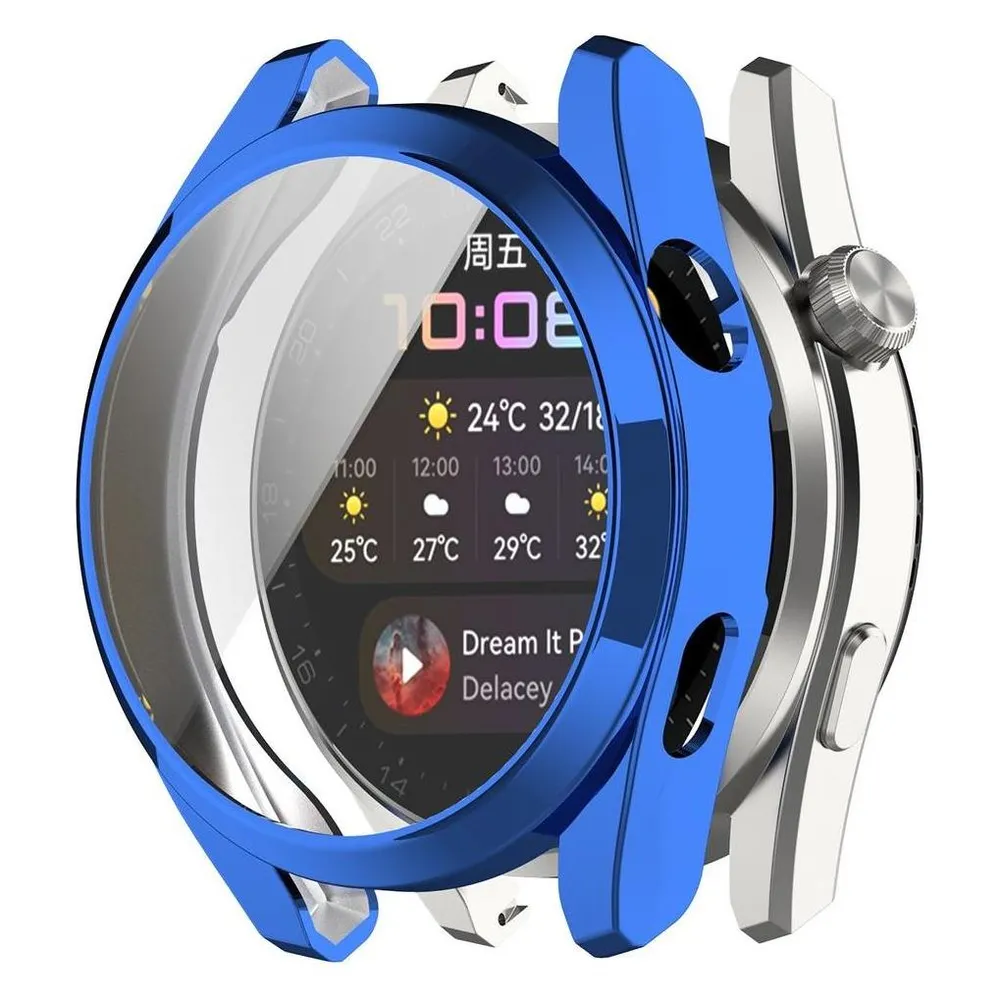König Design Schutz Tasche Hülle für Huawei Watch3 Pro Case Cover Bumper Etuis Schale Tasche