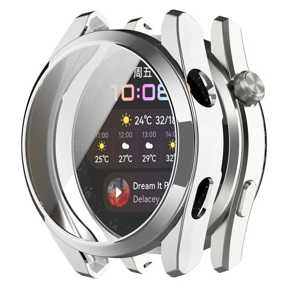 König Design Schutz Tasche Hülle für Huawei Watch3 Pro Case Cover Bumper Etuis Schale Tasche