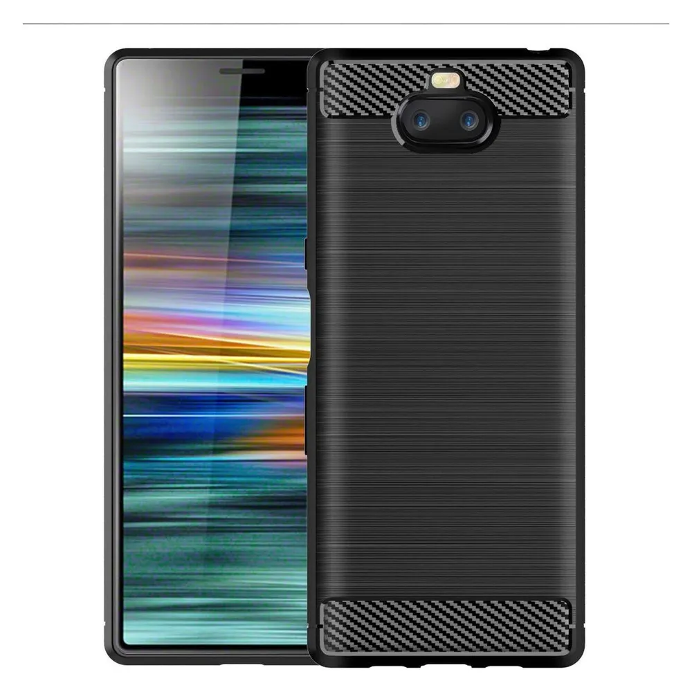König Design Sony Xperia 8 Hülle Case Handy Cover Schutz Tasche Schutzhülle Carbon Schwarz