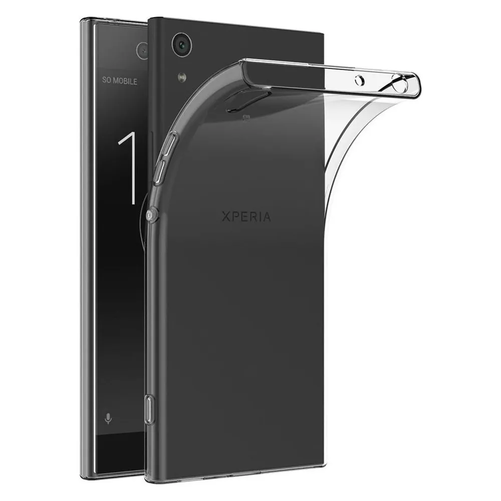 König Design Sony Xperia XA1 Hülle Transparent Silikon Case durchsichtige Handyhülle