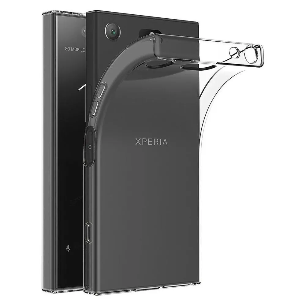 König Design Sony Xperia XZ1 Compact Hülle Transparent Silikon Case durchsichtige Handyhülle