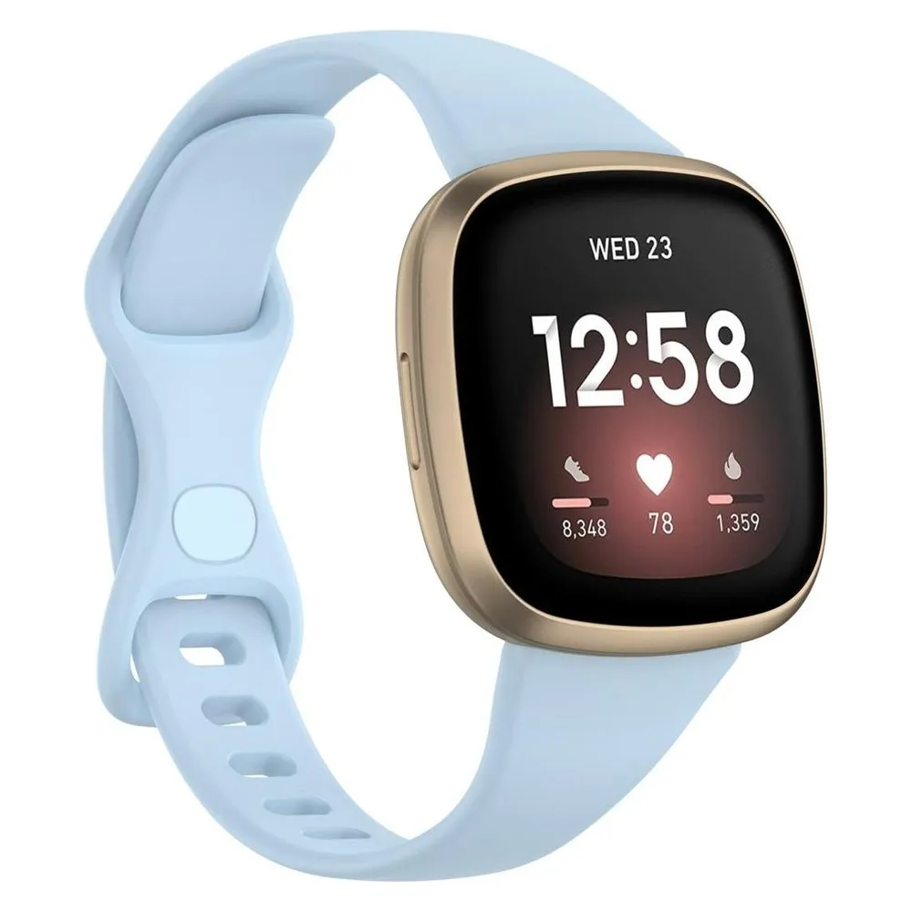 König Design Sport Ersatz Armband für Fitbit Versa 3 Silikon Band Loop Uhrenarmband Small Neu (Silikon)