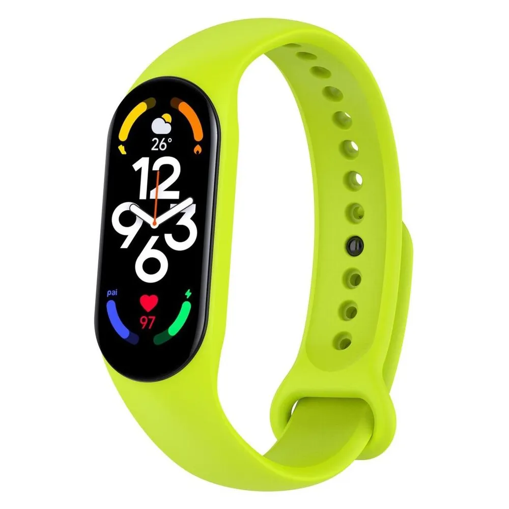 König Design Sport Ersatz Armband für Xiaomi Mi Band 5 7 6 NFC Amazfit Band 5 Loop Silikon (Silikon)