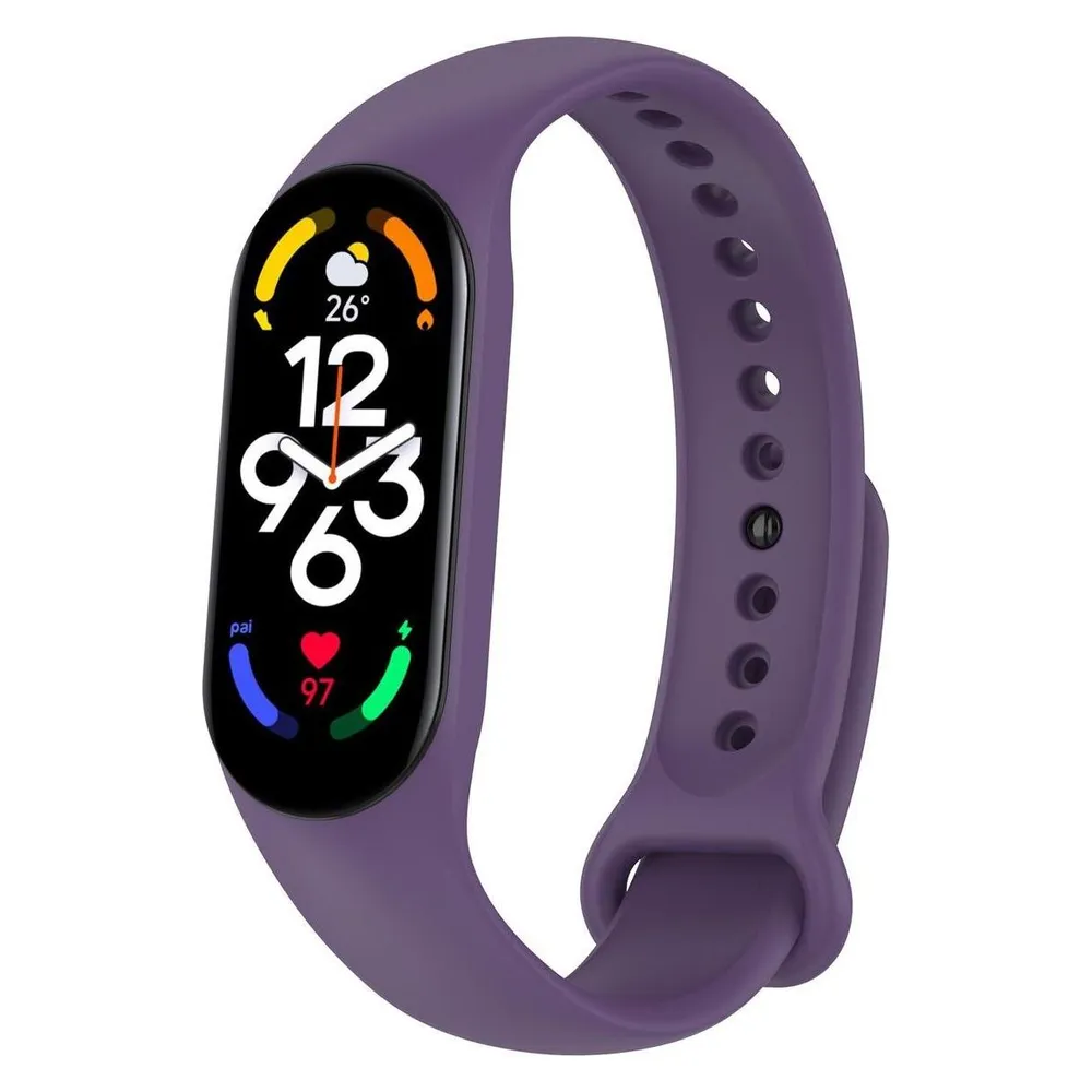 König Design Sport Ersatz Armband für Xiaomi Mi Band 5 7 6 NFC Amazfit Band 5 Loop Silikon (Silikon)