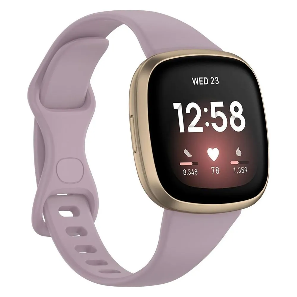 König Design Sport Ersatz Armband für Fitbit Versa 3 Silikon Band Loop Uhrenarmband Large Neu (Silikon)