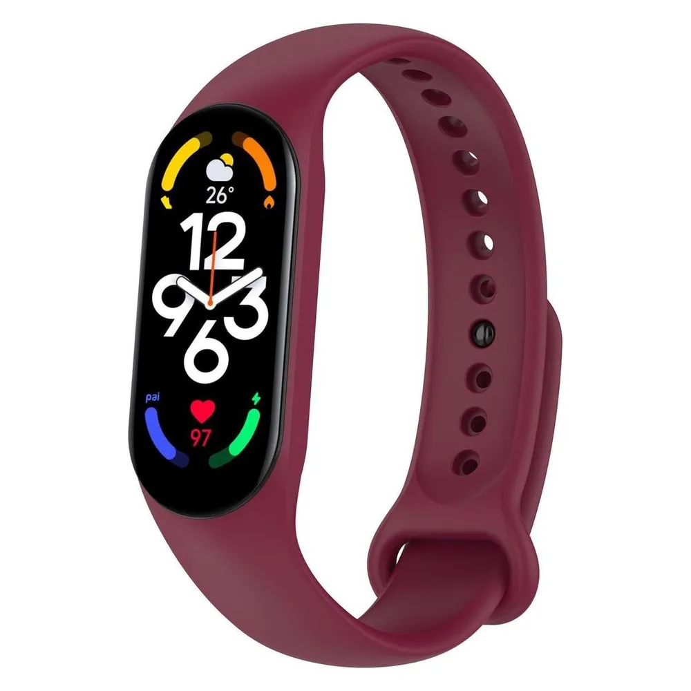 König Design Sport Ersatz Armband für Xiaomi Mi Band 5 7 6 NFC Amazfit Band 5 Loop Silikon (Silikon)