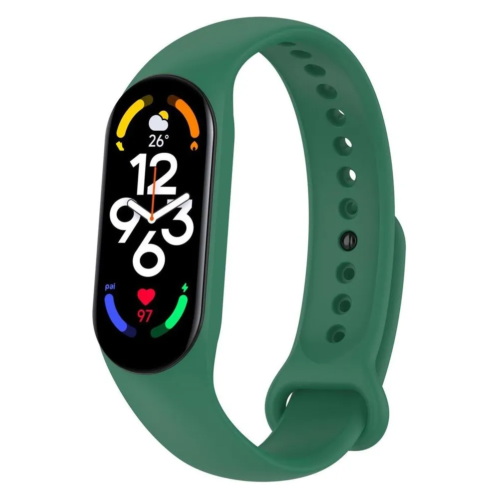 König Design Sport Ersatz Armband für Xiaomi Mi Band 5 7 6 NFC Amazfit Band 5 Loop Silikon (Silikon)