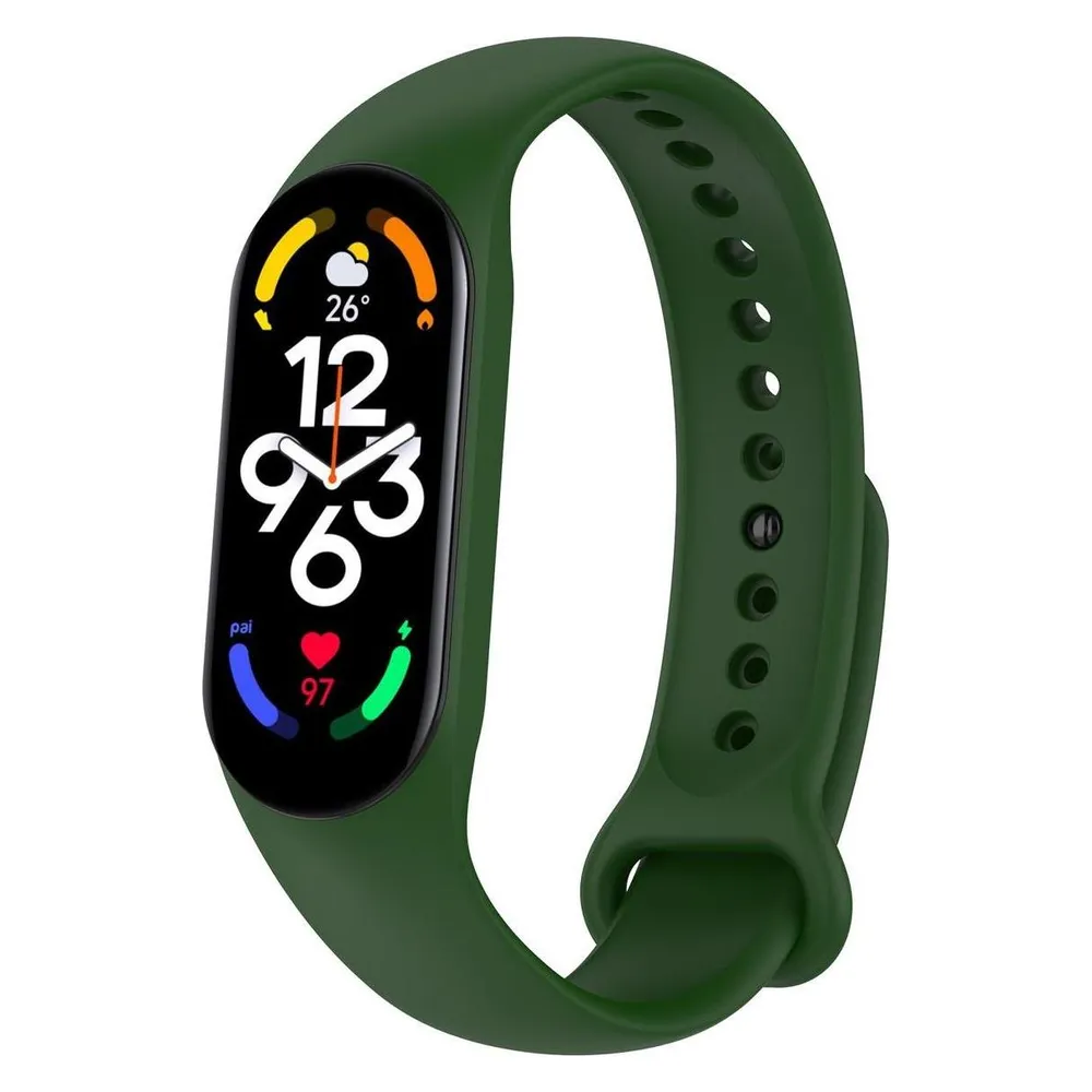 König Design Sport Ersatz Armband für Xiaomi Mi Band 5 7 6 NFC Amazfit Band 5 Loop Silikon (Silikon)