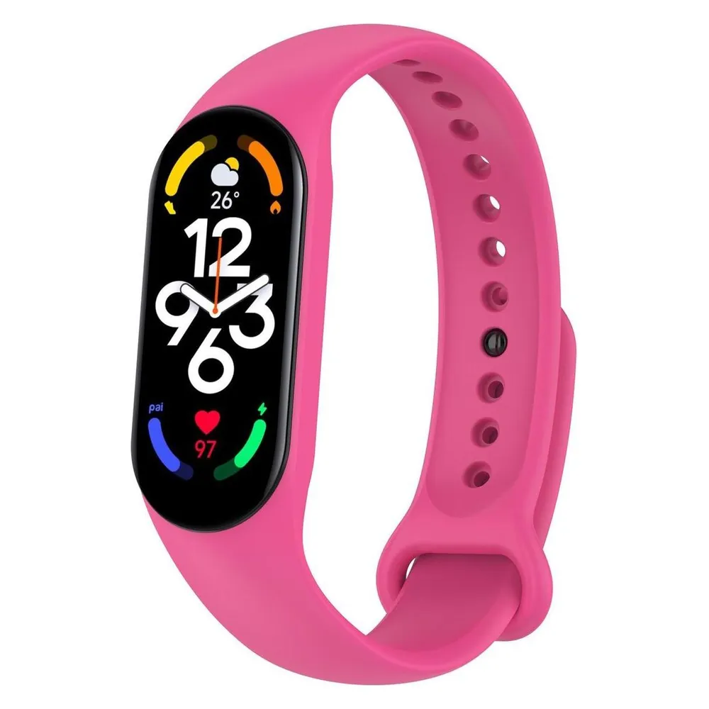 König Design Sport Ersatz Armband für Xiaomi Mi Band 5 7 6 NFC Amazfit Band 5 Loop Silikon (Silikon)