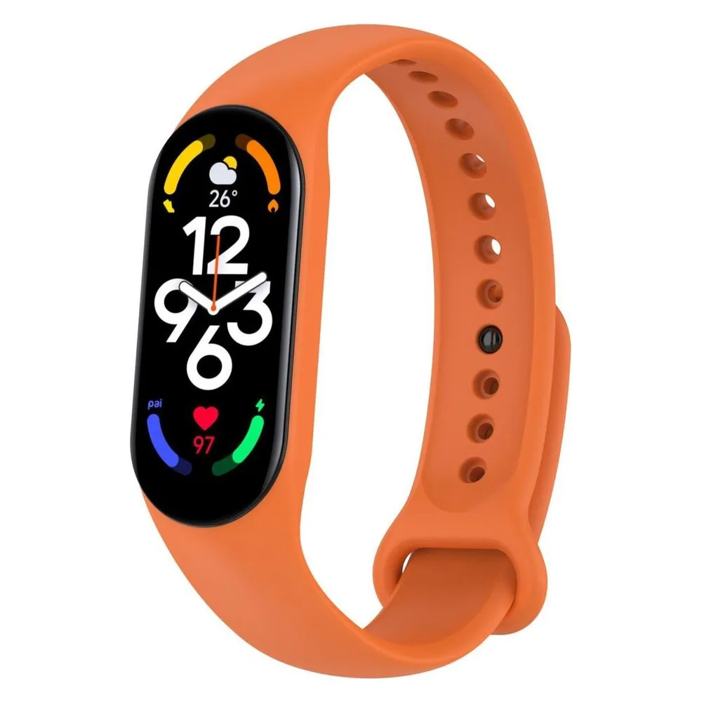 König Design Sport Ersatz Armband für Xiaomi Mi Band 5 7 6 NFC Amazfit Band 5 Loop Silikon (Silikon)