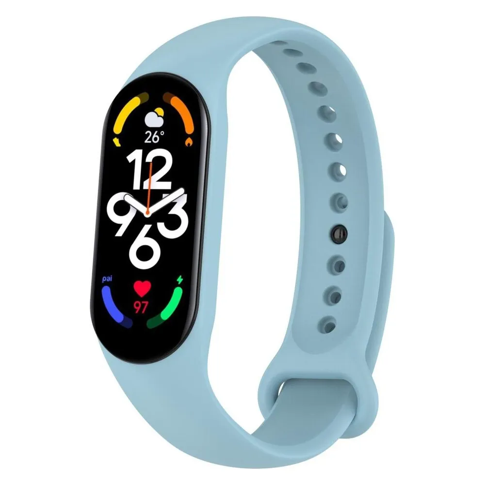 König Design Sport Ersatz Armband für Xiaomi Mi Band 5 7 6 NFC Amazfit Band 5 Loop Silikon (Silikon)