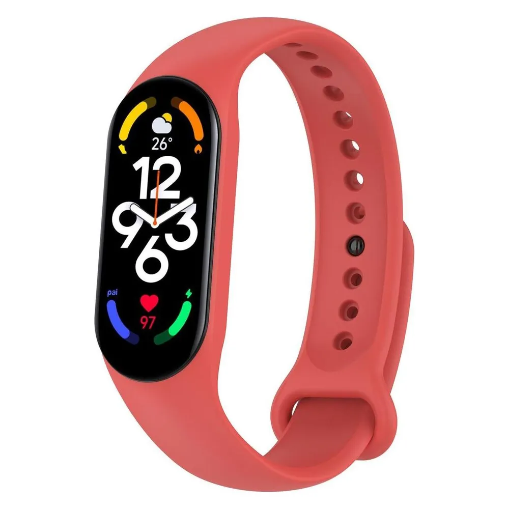 König Design Sport Ersatz Armband für Xiaomi Mi Band 5 7 6 NFC Amazfit Band 5 Loop Silikon (Silikon)