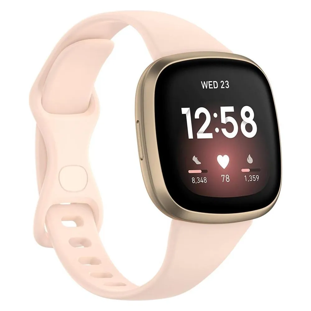 König Design Sport Ersatz Armband für Fitbit Versa 3 Silikon Band Loop Uhrenarmband Small Neu (Silikon)