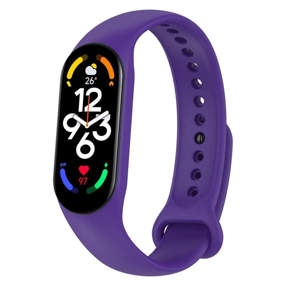 König Design Sport Ersatz Armband für Xiaomi Mi Band 5 7 6 NFC Amazfit Band 5 Loop Silikon (Silikon)