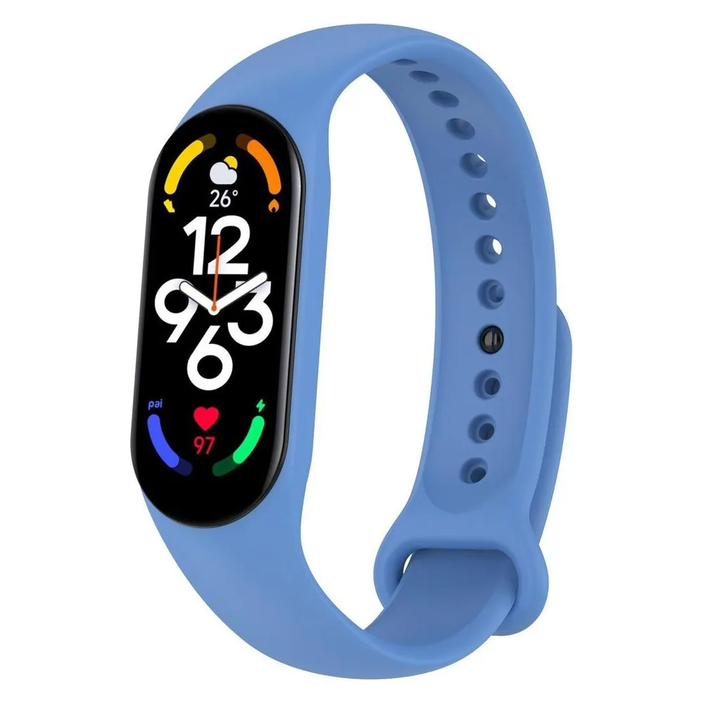 König Design Sport Ersatz Armband für Xiaomi Mi Band 5 7 6 NFC Amazfit Band 5 Loop Silikon (Silikon)