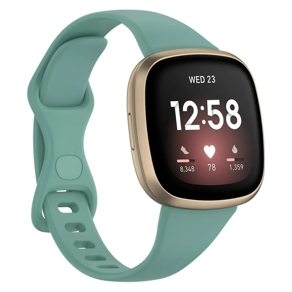 König Design Sport Ersatz Armband für Fitbit Versa 3 Silikon Band Loop Uhrenarmband Small Neu (Silikon)
