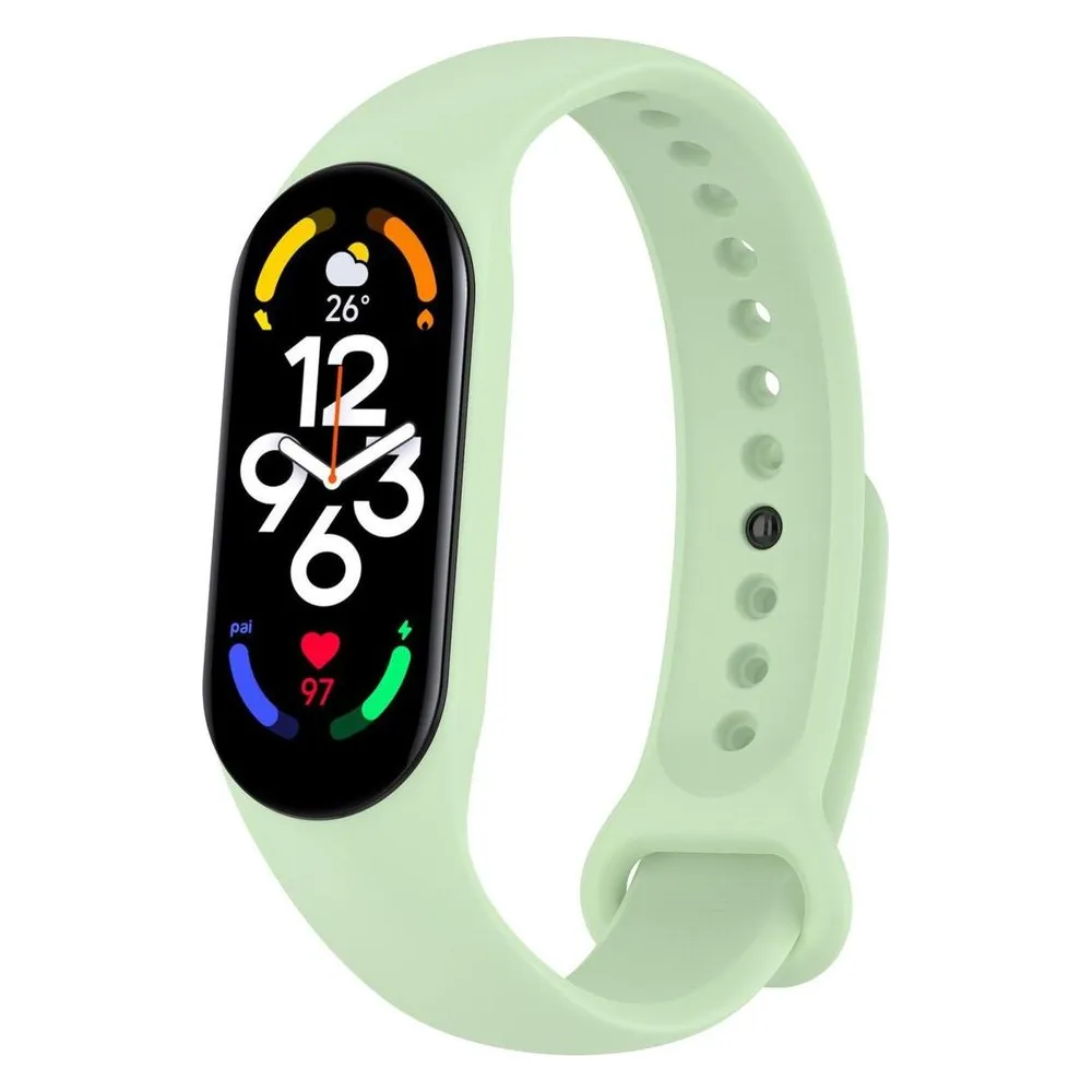 König Design Sport Ersatz Armband für Xiaomi Mi Band 5 7 6 NFC Amazfit Band 5 Loop Silikon (Silikon)