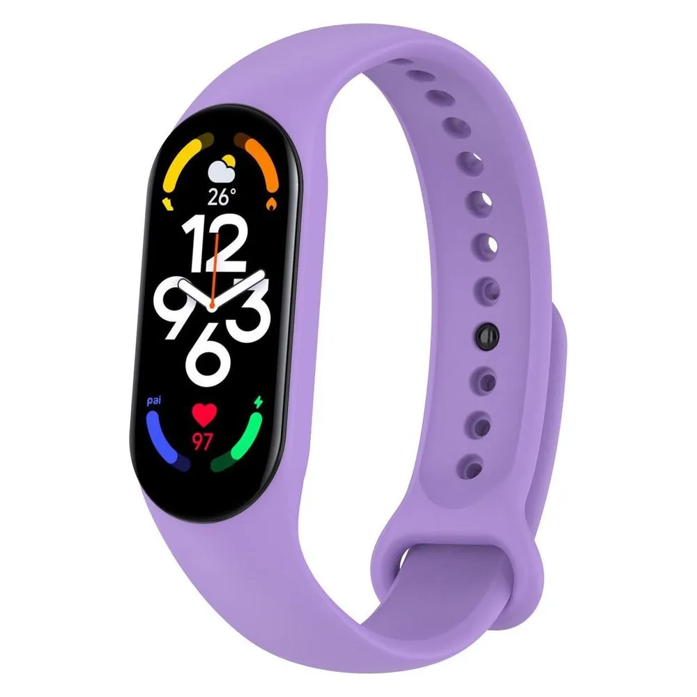 König Design Sport Ersatz Armband für Xiaomi Mi Band 5 7 6 NFC Amazfit Band 5 Loop Silikon (Silikon)