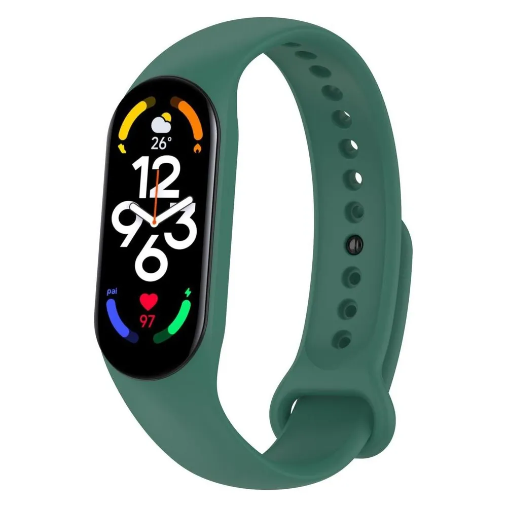 König Design Sport Ersatz Armband für Xiaomi Mi Band 5 7 6 NFC Amazfit Band 5 Loop Silikon (Silikon)