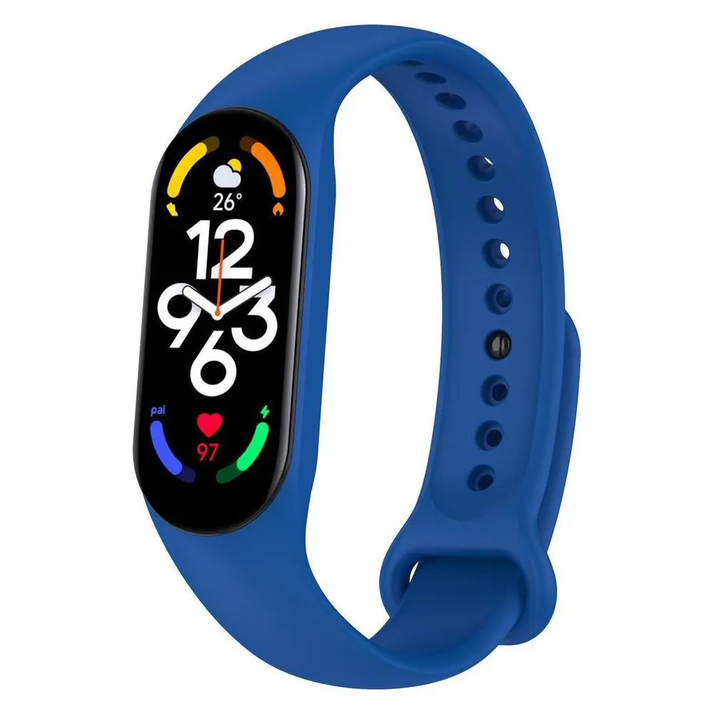 König Design Sport Ersatz Armband für Xiaomi Mi Band 5 7 6 NFC Amazfit Band 5 Loop Silikon (Silikon)