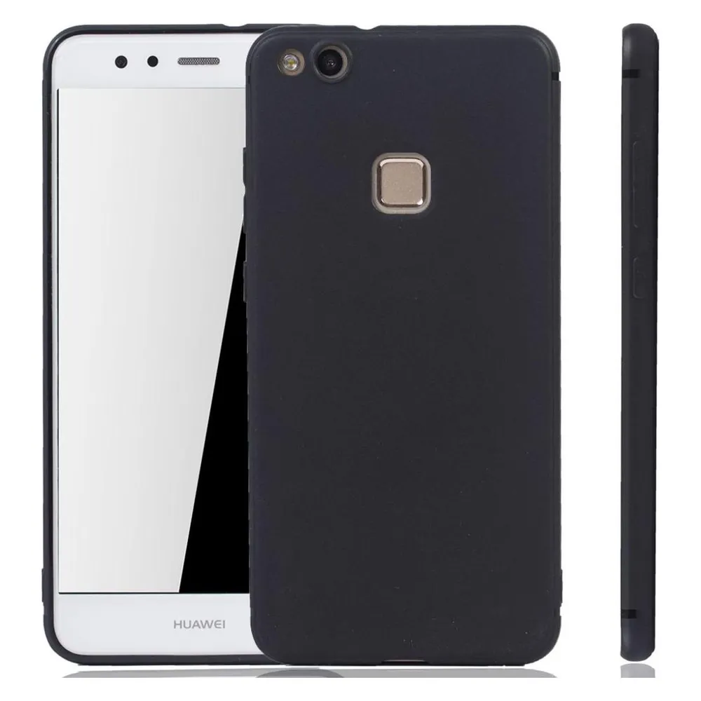 König Design TPU Silikon Case für Handy Huawei P10 Lite Cover Bumper Schutz Hülle Schwarz Neu