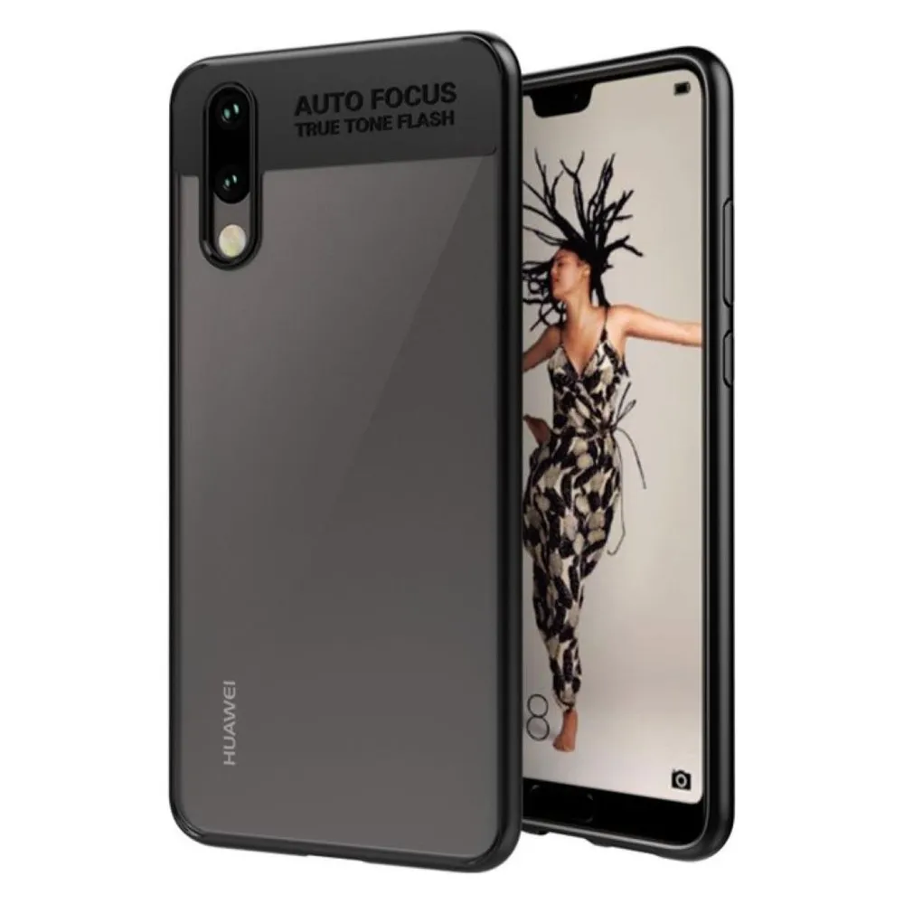 König Design Ultra Slim Case für Huawei P20 Lite Handyhülle Schutz Cover Bumper Schwarz Neu