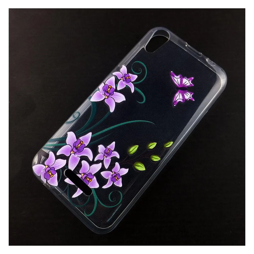 König Design Wiko Lenny 4 Handyhülle Schutzcase Lotusblume Cover Bumper Schale Etuis Rahmen