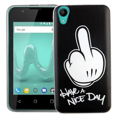 König Design Wiko Sunny 2 Hülle Case Handy Cover Schutz Tasche Schutzhülle Bumper Schwarz