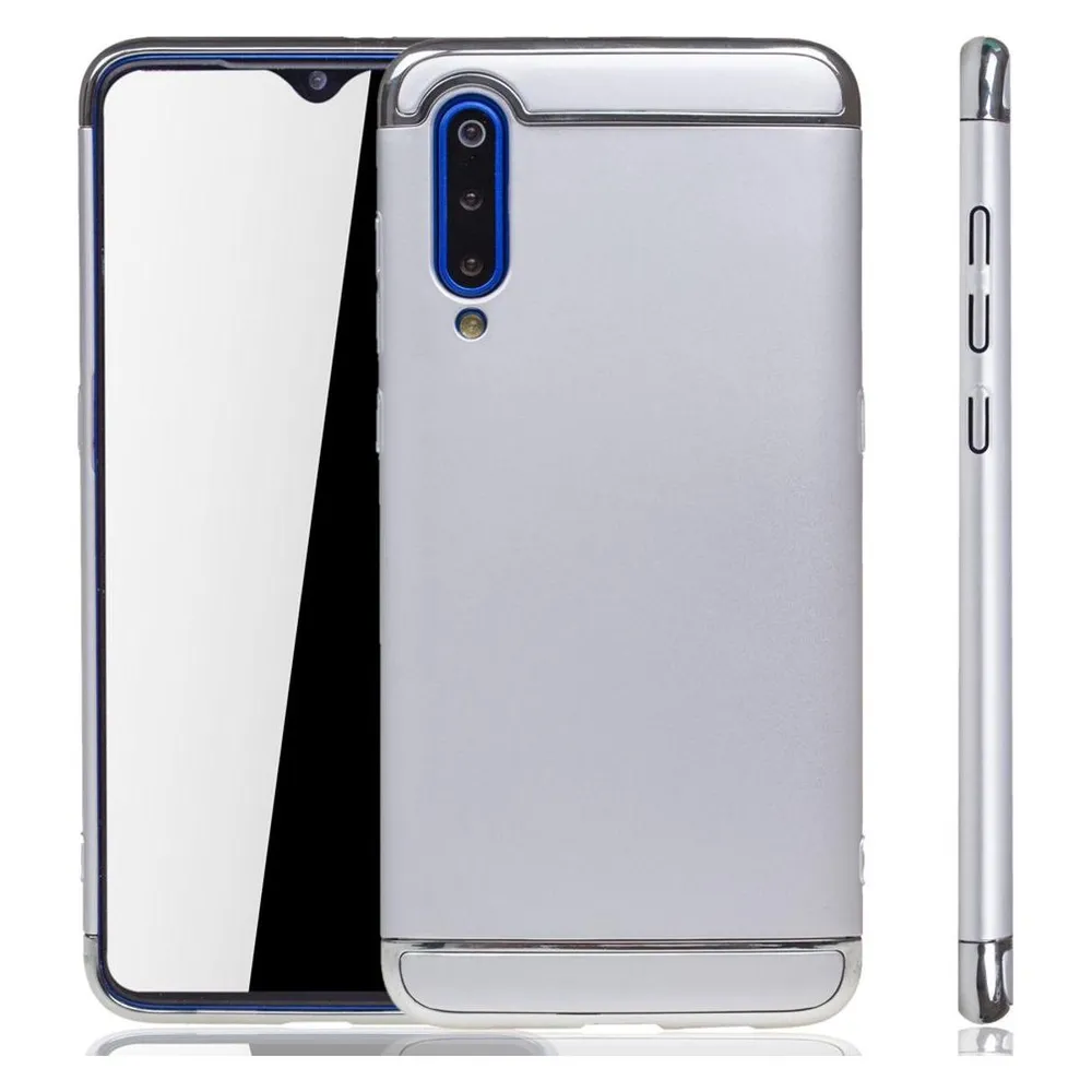 König Design Xiaomi Mi 9 Hülle Case Handy Cover Schutz Tasche Schutzhülle Bumper Etui Silber