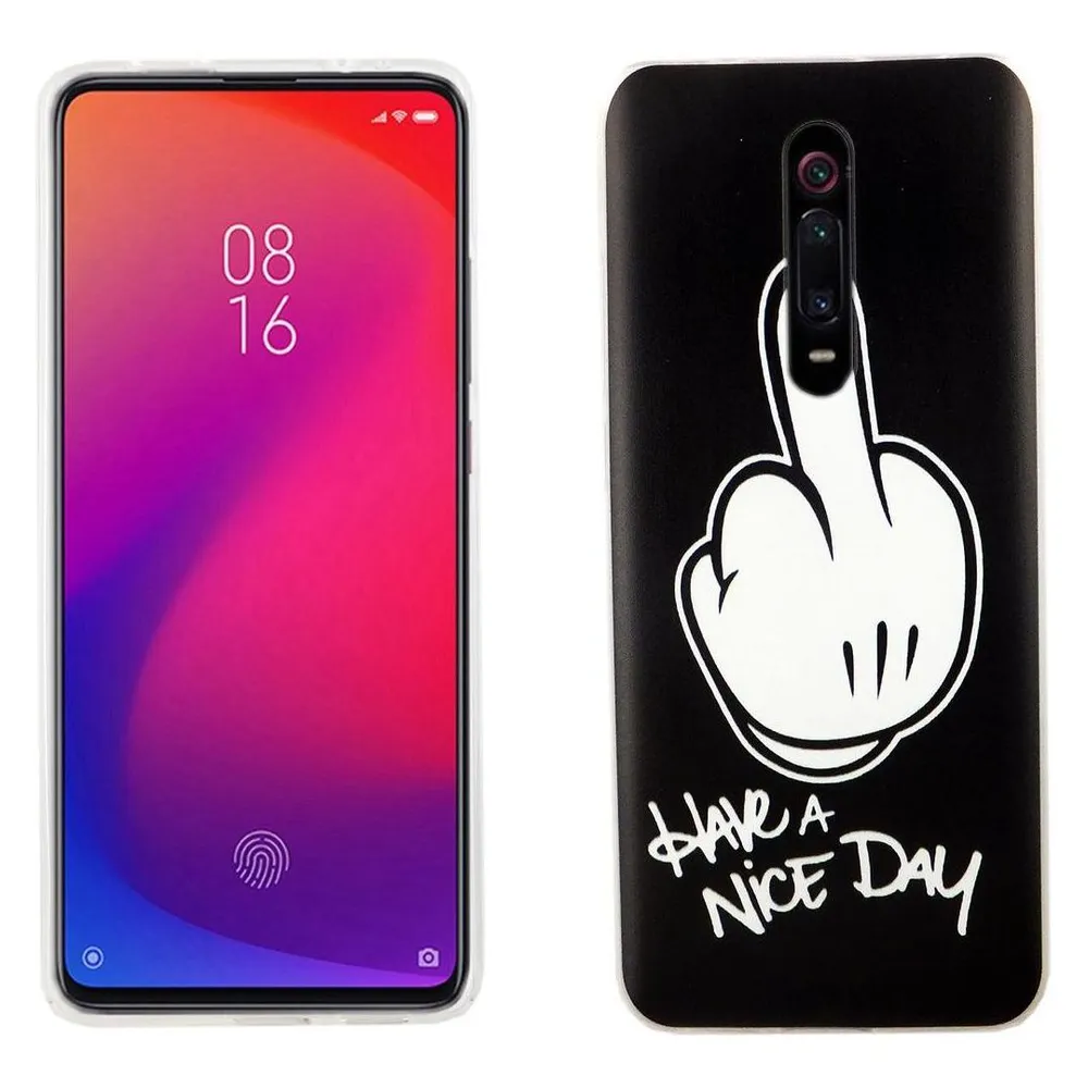 König Design Xiaomi Mi 9T Hülle Case Handy Cover Schutz Tasche Schutzhülle Etuis Schwarz Neu (Xiaomi Mi 9T)