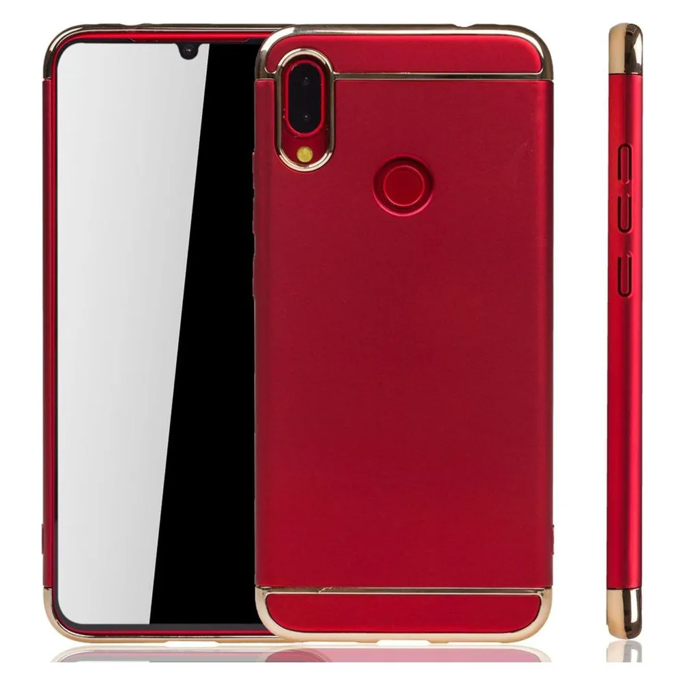 König Design Xiaomi Redmi Note 7 Hülle Case Handy Cover Schutz Tasche Schutzhülle Bumper Rot (Xiaomi Redmi Note 7, Xiaomi Redmi Note 7 Pro)