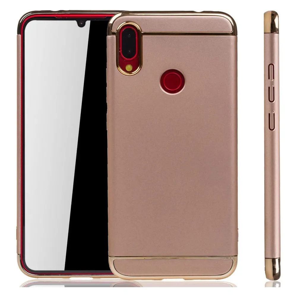 König Design Xiaomi Redmi Note 7 Hülle Case Handy Cover Schutz Tasche Schutzhülle Bumper Gold (Xiaomi Redmi Note 7, Xiaomi Redmi Note 7 Pro)