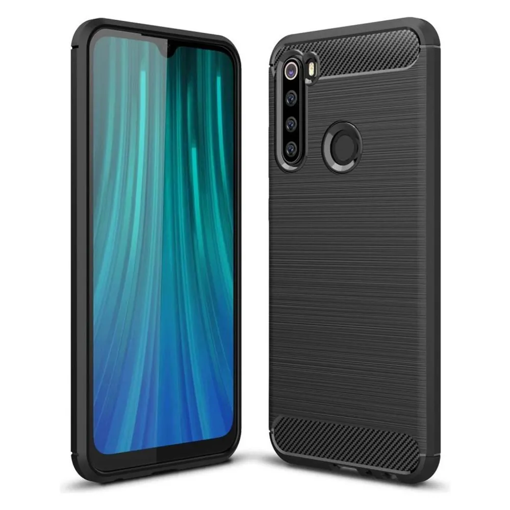 König Design Xiaomi Redmi Note 8 Hülle Case Handy Cover Schutz Tasche Schutzhülle Schwarz