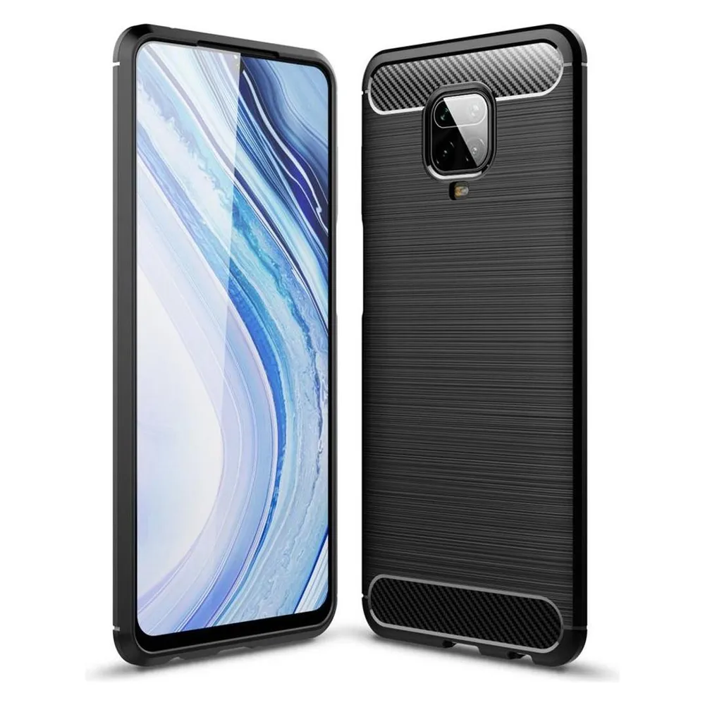 König Design Xiaomi Redmi Note 9S Hülle Case Handy Cover Schutz Tasche Schutzhülle Schwarz
