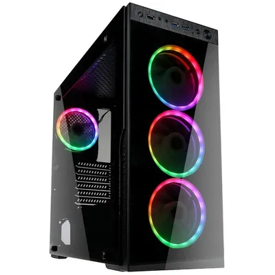 Kolink Horizon Tempered Glass USB 3.0 RGB schwarz
