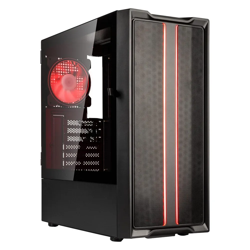 PC-Gehäuse Kolink Inspire K12 ARGB Midi Tower Schwarz Transparent