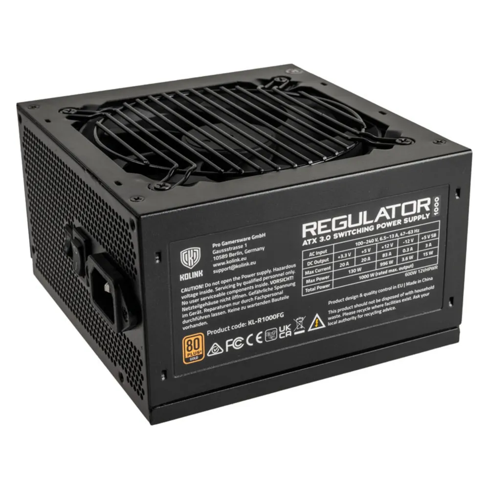 Kolink Regulator 80 PLUS Gold Netzteil, ATX 3.0, PCIe 5.0, modular - 1000 Watt
