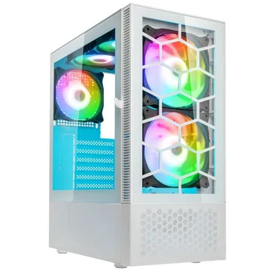Kolink OBSERVATORY MX Weißer ATX/mATX/Mini-ITX-Gaming-Tower aus gehärtetem Glas