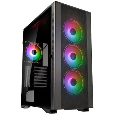 Kolink Stronghold Prism Tower Grau ATX EATX microATX Mini-ITX gehärtetes Glas 4x120mm