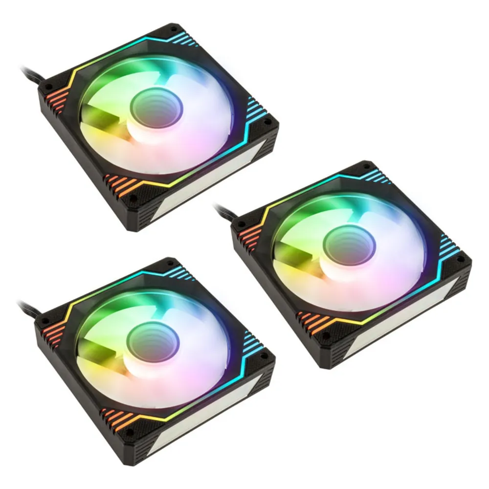 Kolink Umbra X 120mm ARGB High Performance PWM Fan Triple Pack - Black