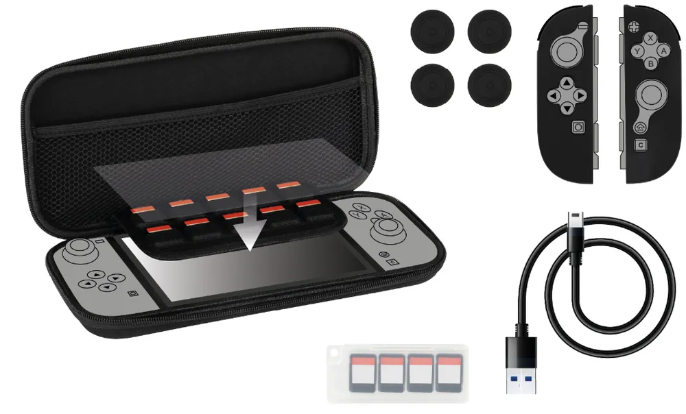 Kit Konix KX-SK-NS2 Multicolor Nintendo Switch 2 10-teilig Transporttasche USB
